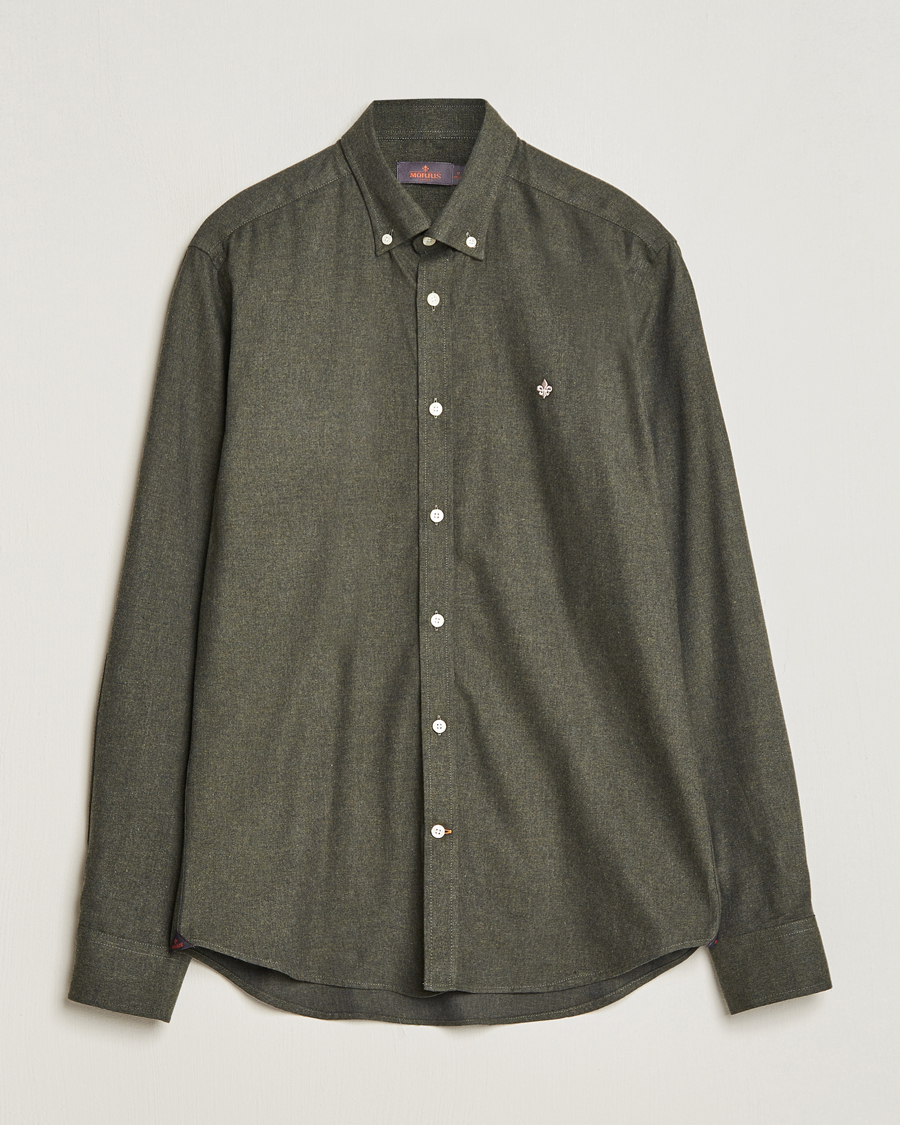 Herr | Skjortor | Morris | Watts Flanell Shirt Olive
