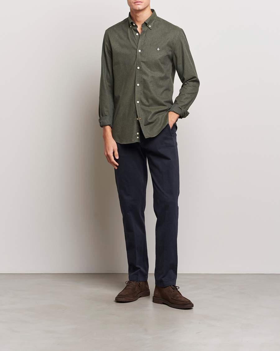 Herr | Skjortor | Morris | Watts Flanell Shirt Olive