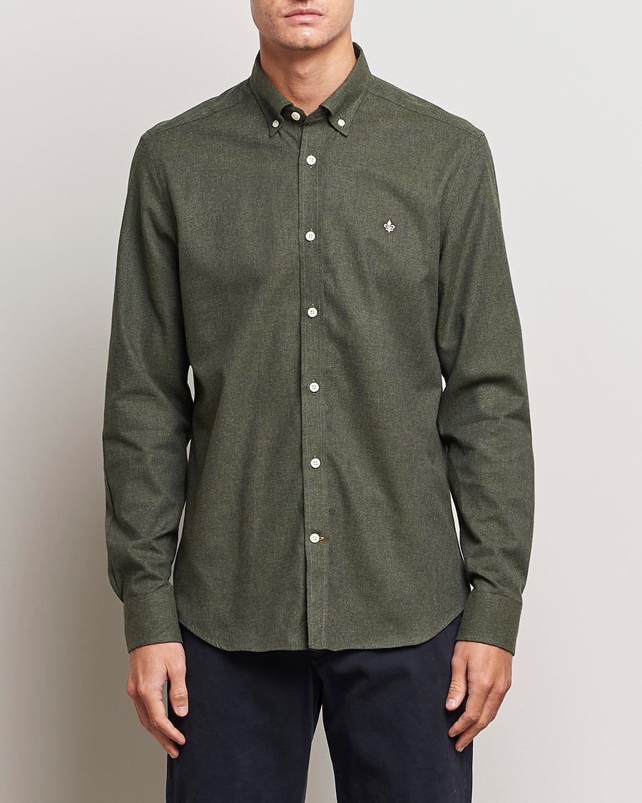 Herr | Skjortor | Morris | Watts Flanell Shirt Olive