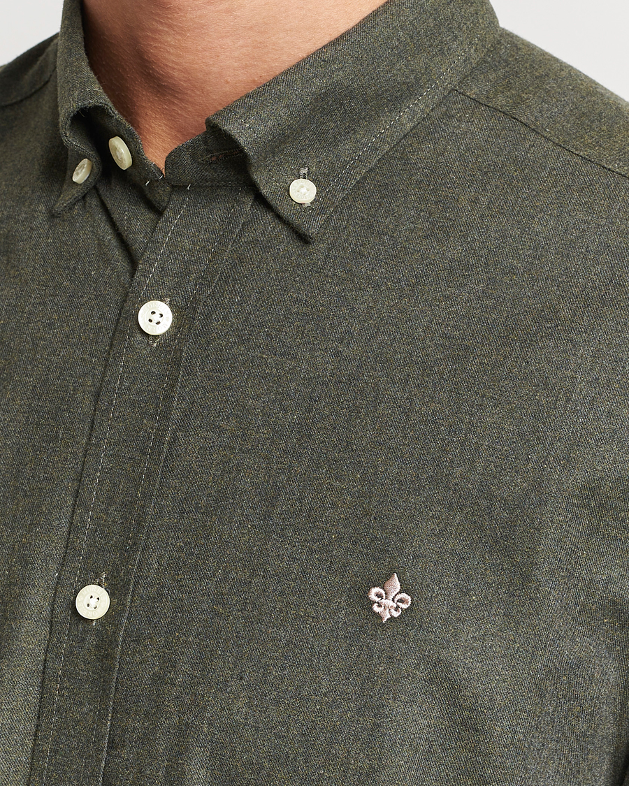 Herr | Skjortor | Morris | Watts Flanell Shirt Olive