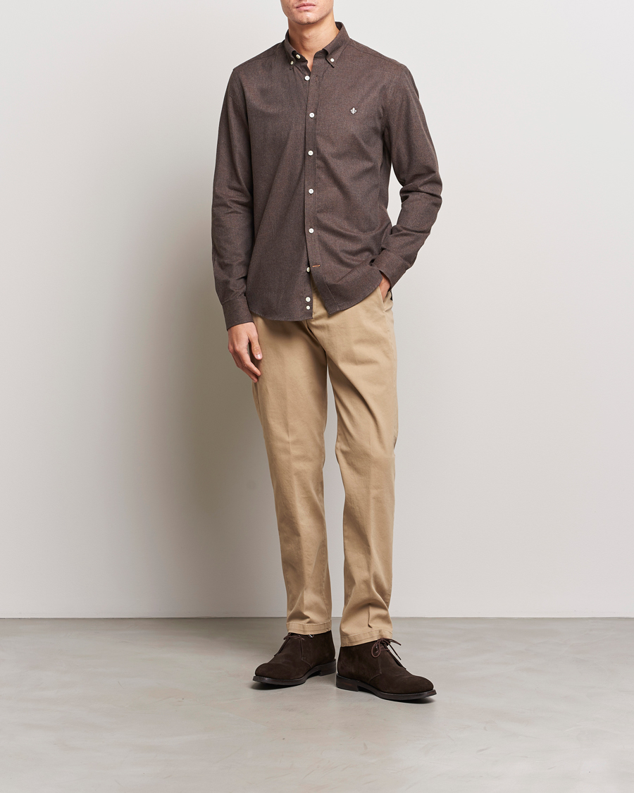 Herr | Skjortor | Morris | Watts Flanell Shirt Brown