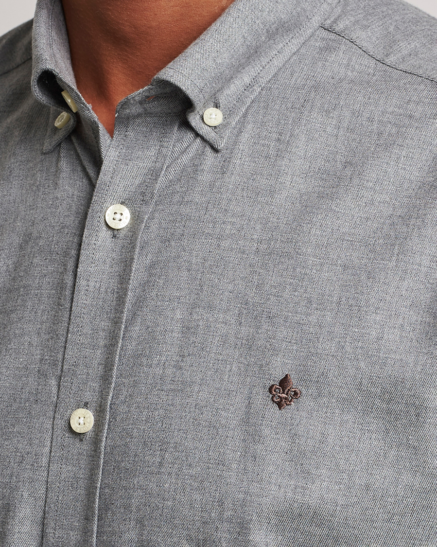 Herr | Skjortor | Morris | Watts Flanell Shirt Light Grey