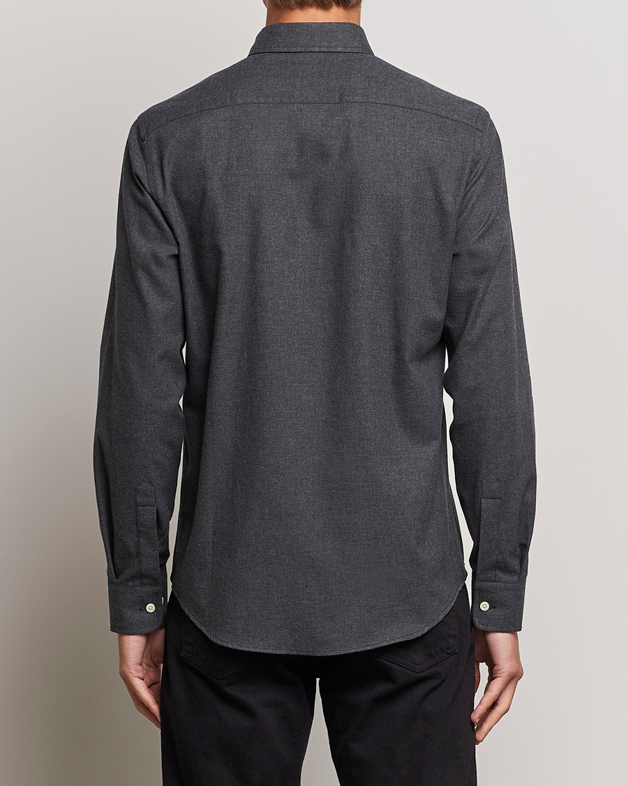 Herr | Skjortor | Morris | Watts Flanell Shirt Dark Grey