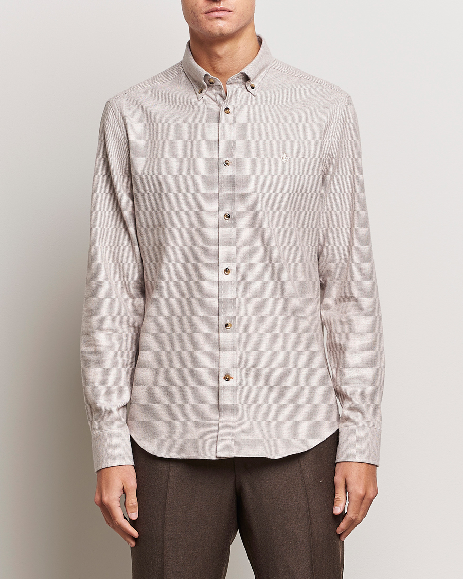Herr | Skjortor | Morris | Flanell Check Shirt Khaki