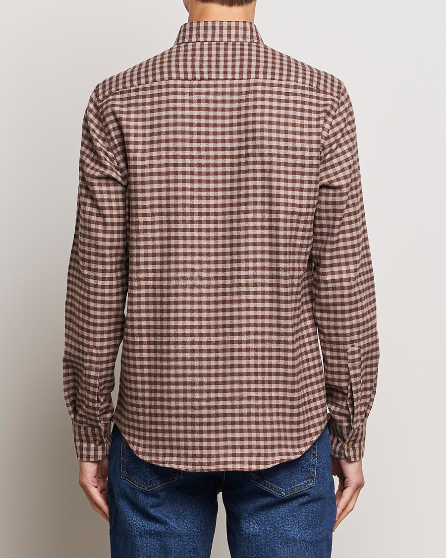 Herr | Skjortor | Morris | Flanell Check Shirt Brown