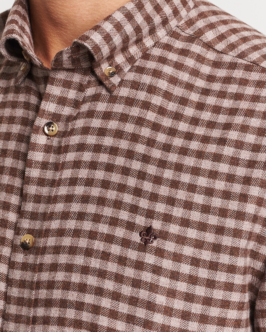 Herr | Skjortor | Morris | Flanell Check Shirt Brown