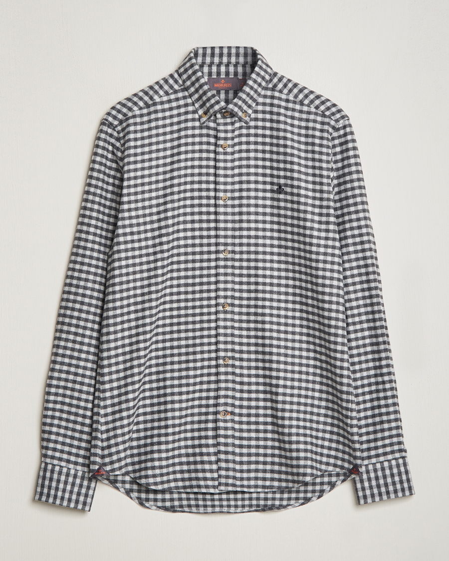 Herr | Skjortor | Morris | Flanell Check Shirt Grey