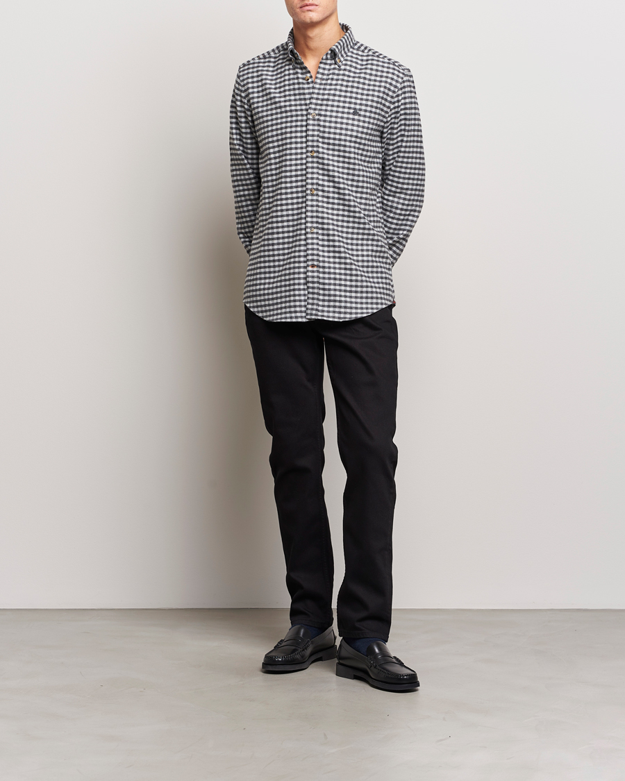 Herr | Skjortor | Morris | Flanell Check Shirt Grey