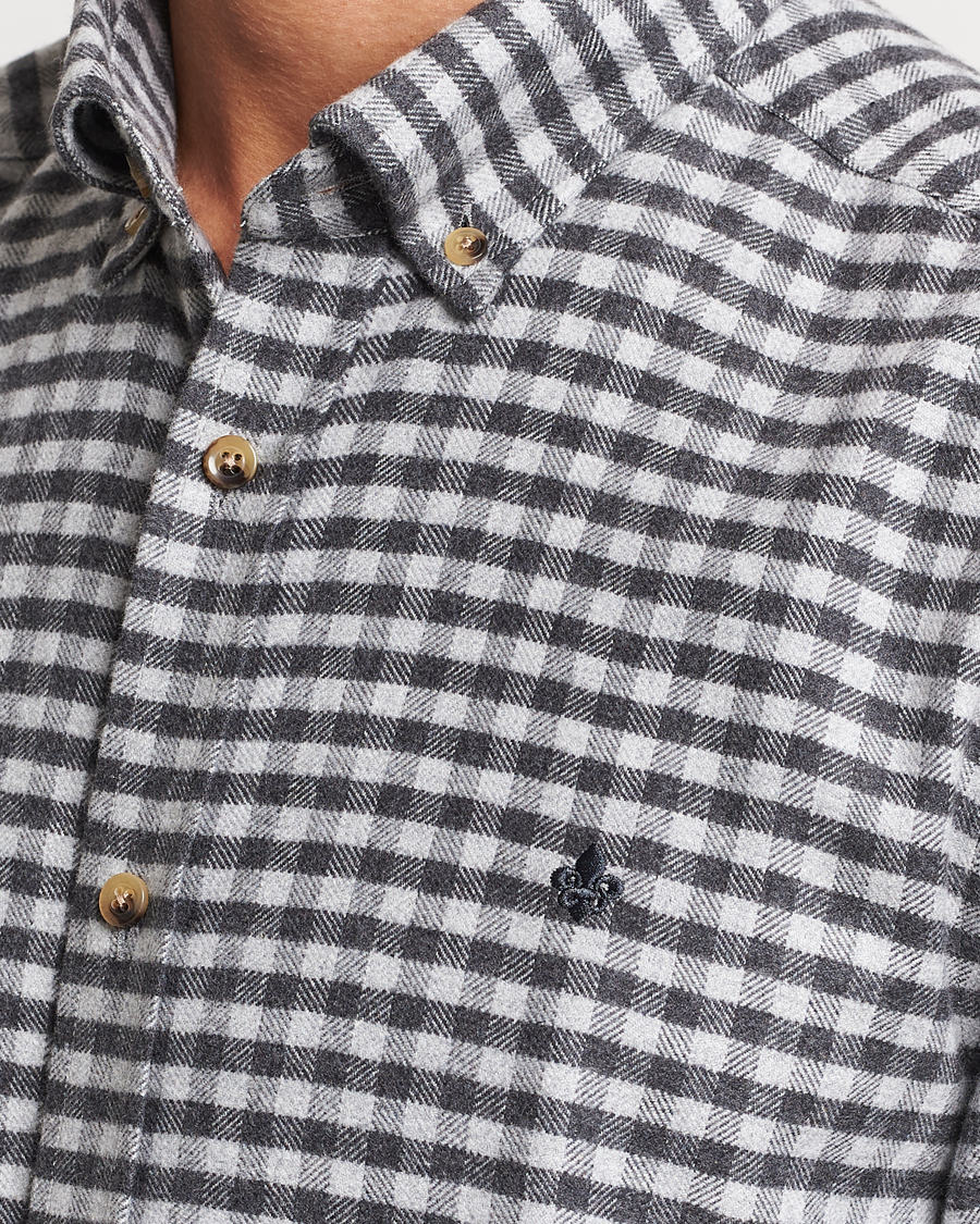 Herr | Skjortor | Morris | Flanell Check Shirt Grey