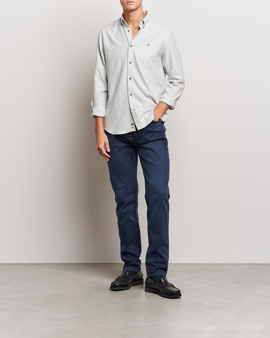 Herr | Skjortor | Morris | Flanell Check Shirt Grey
