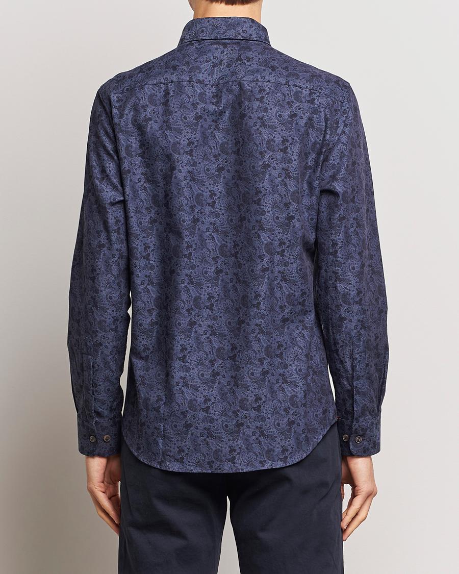 Herr | Skjortor | Morris | Printed Flower Shirt Navy