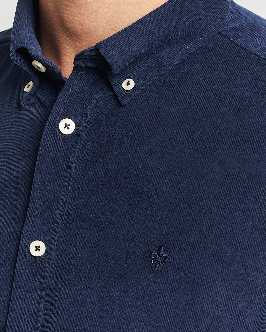Herr | Skjortor | Morris | Douglas Corduroy Shirt Blue