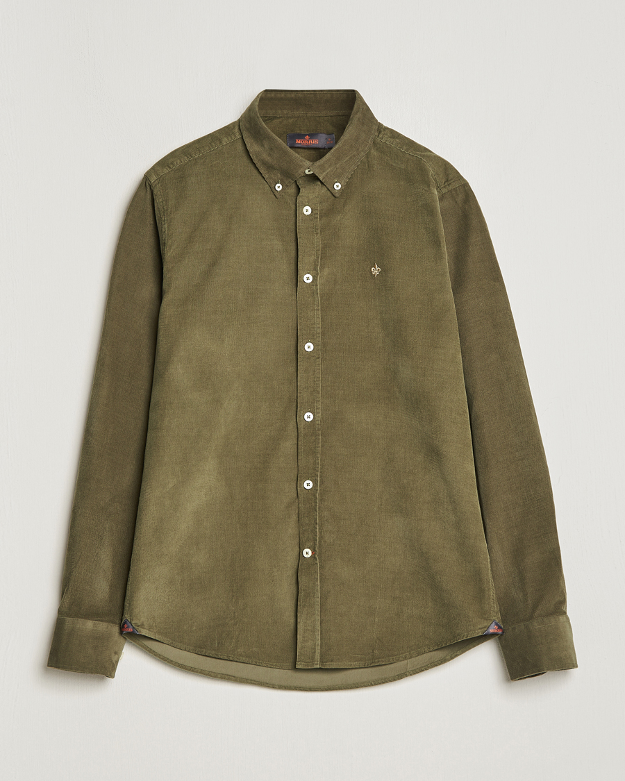 Herr | Skjortor | Morris | Douglas Corduroy Shirt Olive