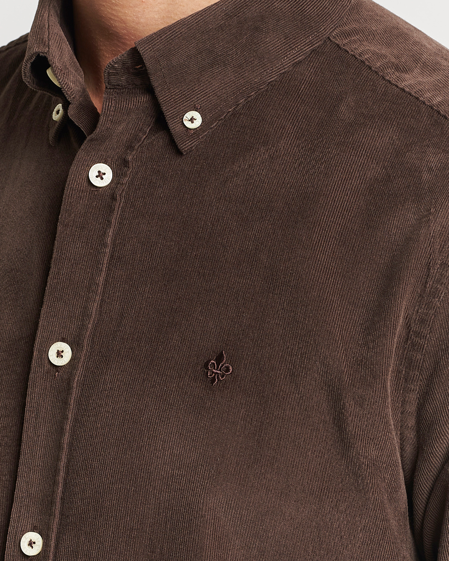 Herr | Skjortor | Morris | Douglas Corduroy Shirt Brown