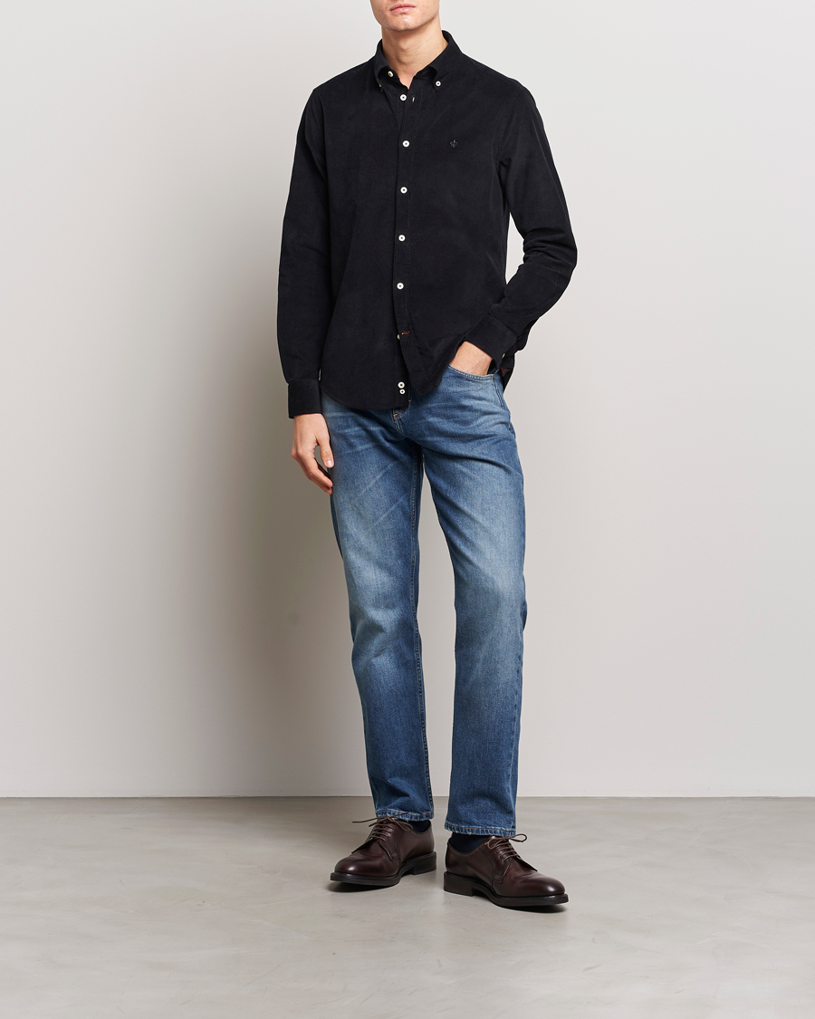 Herr | Skjortor | Morris | Douglas Corduroy Shirt Black