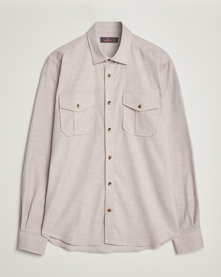 Herr | Skjortor | Morris | Weights Flanell Shirt Khaki