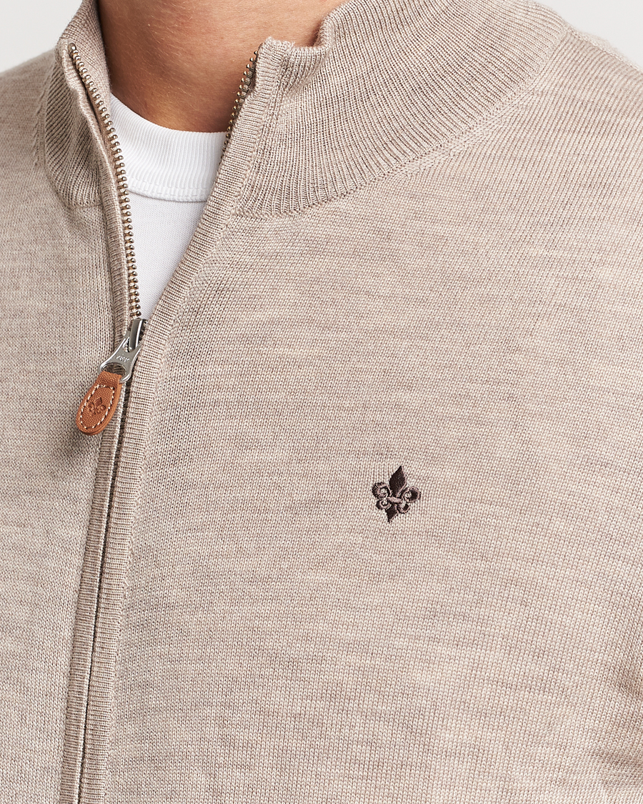 Herr | Tröjor | Morris | Merino Zip Cardigan Khaki