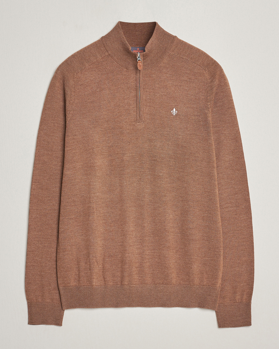 Herr | Tröjor | Morris | John Merino Half Zip Camel