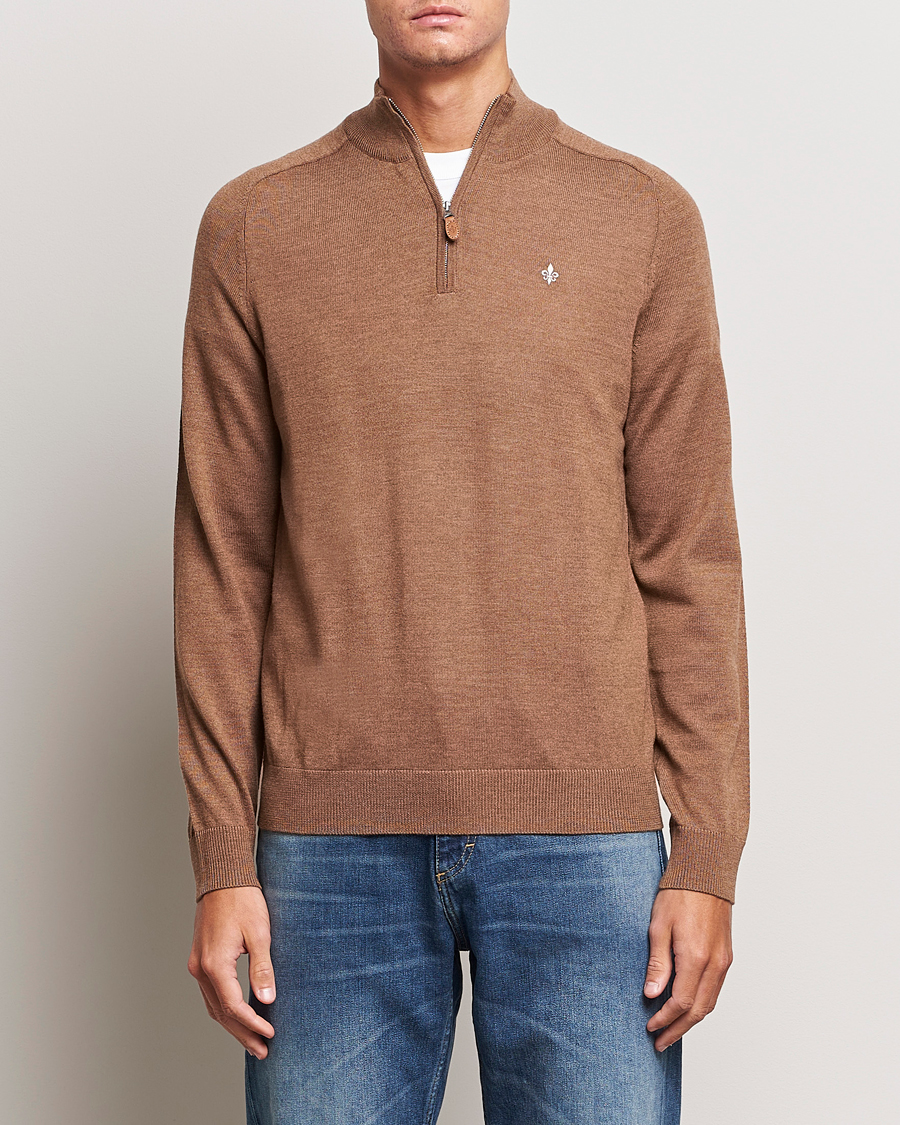 Herr | Tröjor | Morris | John Merino Half Zip Camel