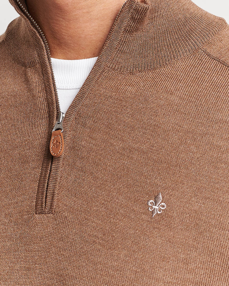 Herr | Tröjor | Morris | John Merino Half Zip Camel