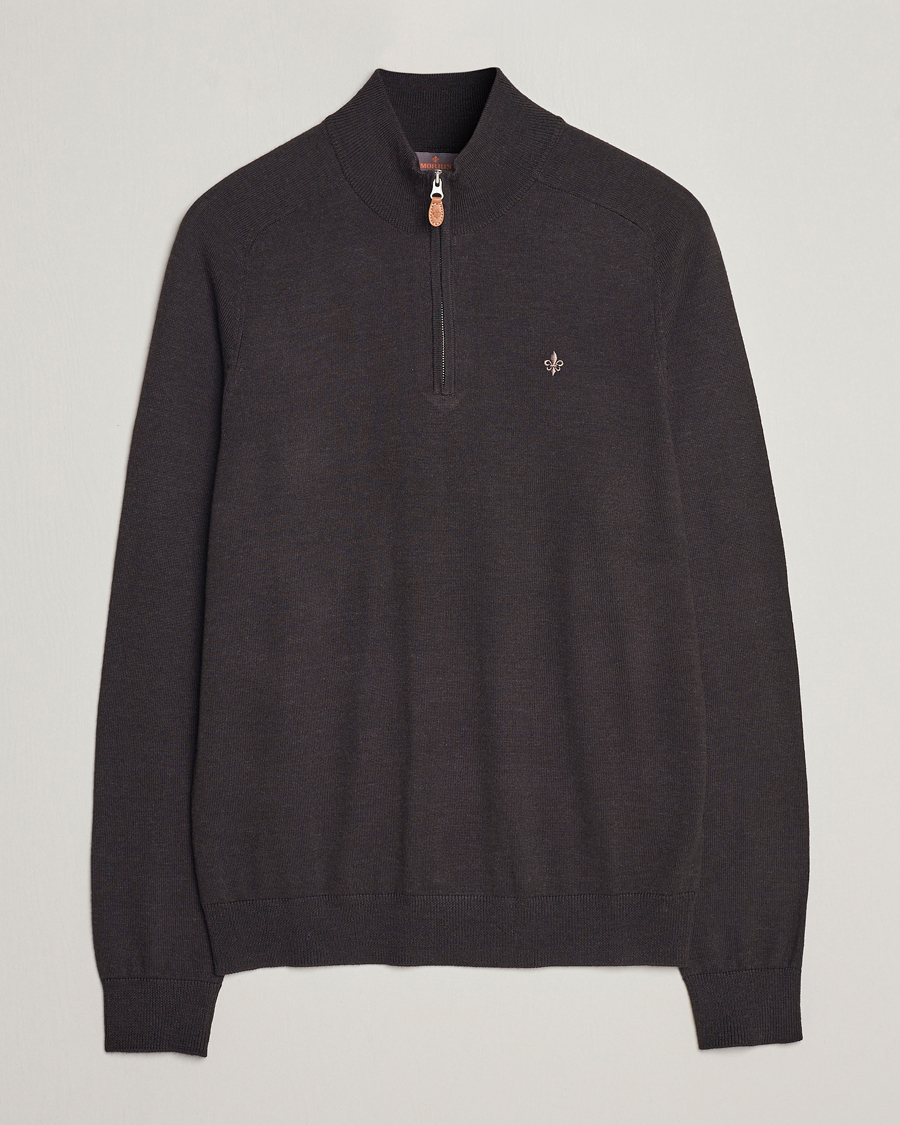 Herr | Tröjor | Morris | John Merino Half Zip Brown