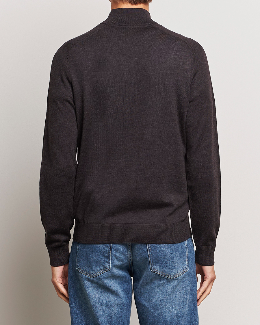 Herr | Tröjor | Morris | John Merino Half Zip Brown