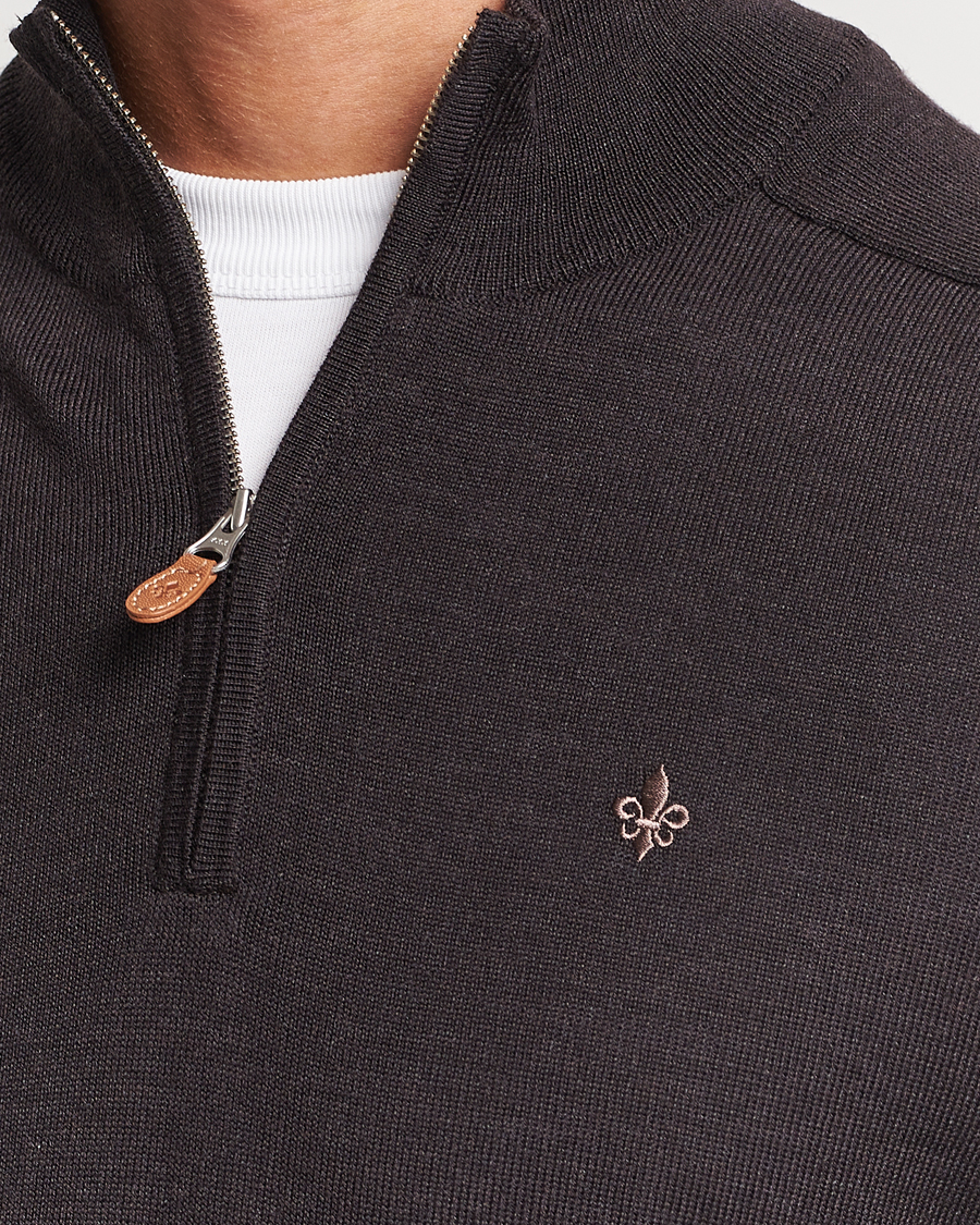 Herr | Tröjor | Morris | John Merino Half Zip Brown