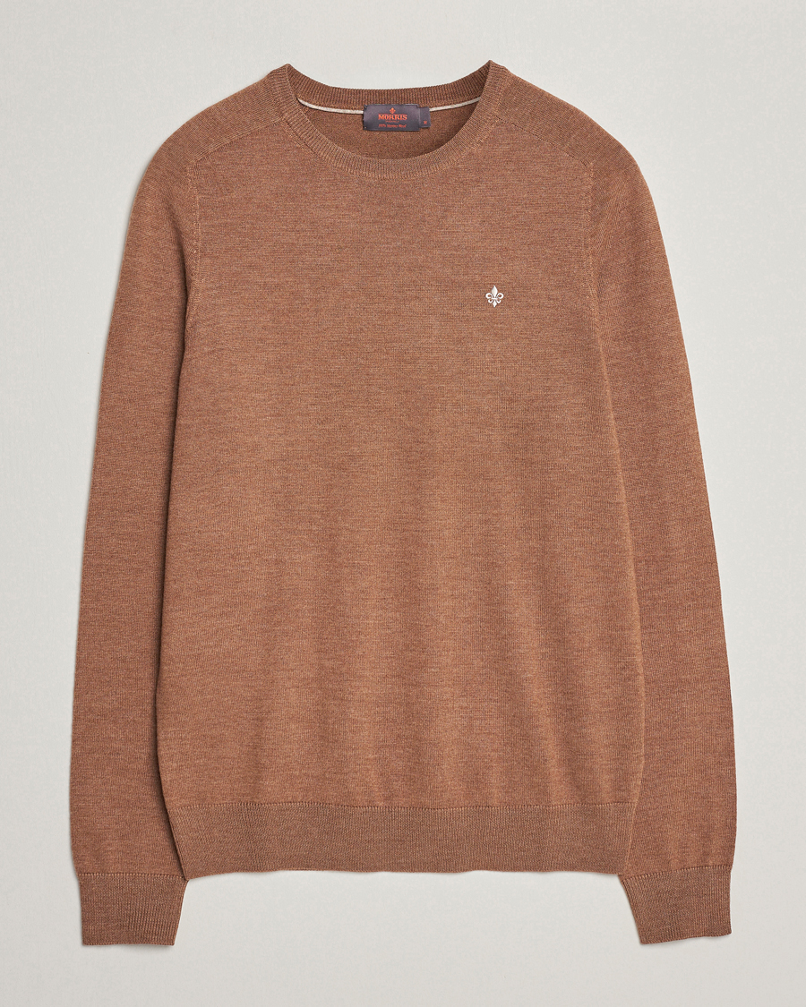 Herr | Tröjor | Morris | Merino Crew Neck Pullover Camel