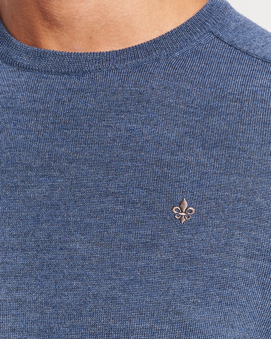 Herr | Tröjor | Morris | Merino Crew Neck Pullover Blue