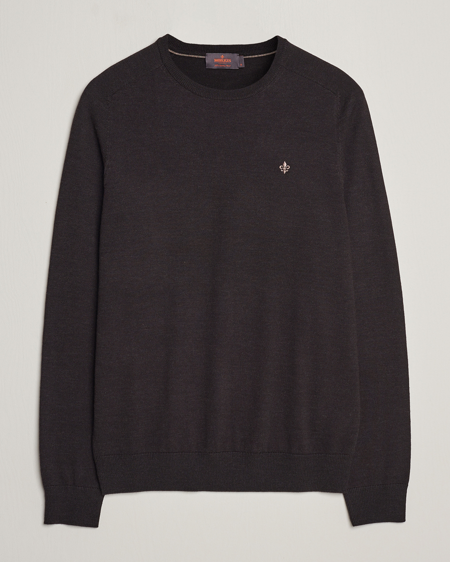Herr | Tröjor | Morris | Merino Crew Neck Pullover Brown