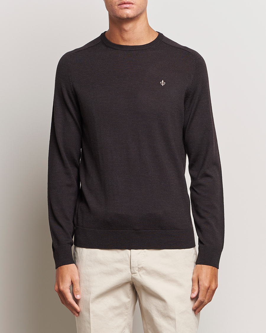 Herr | Tröjor | Morris | Merino Crew Neck Pullover Brown