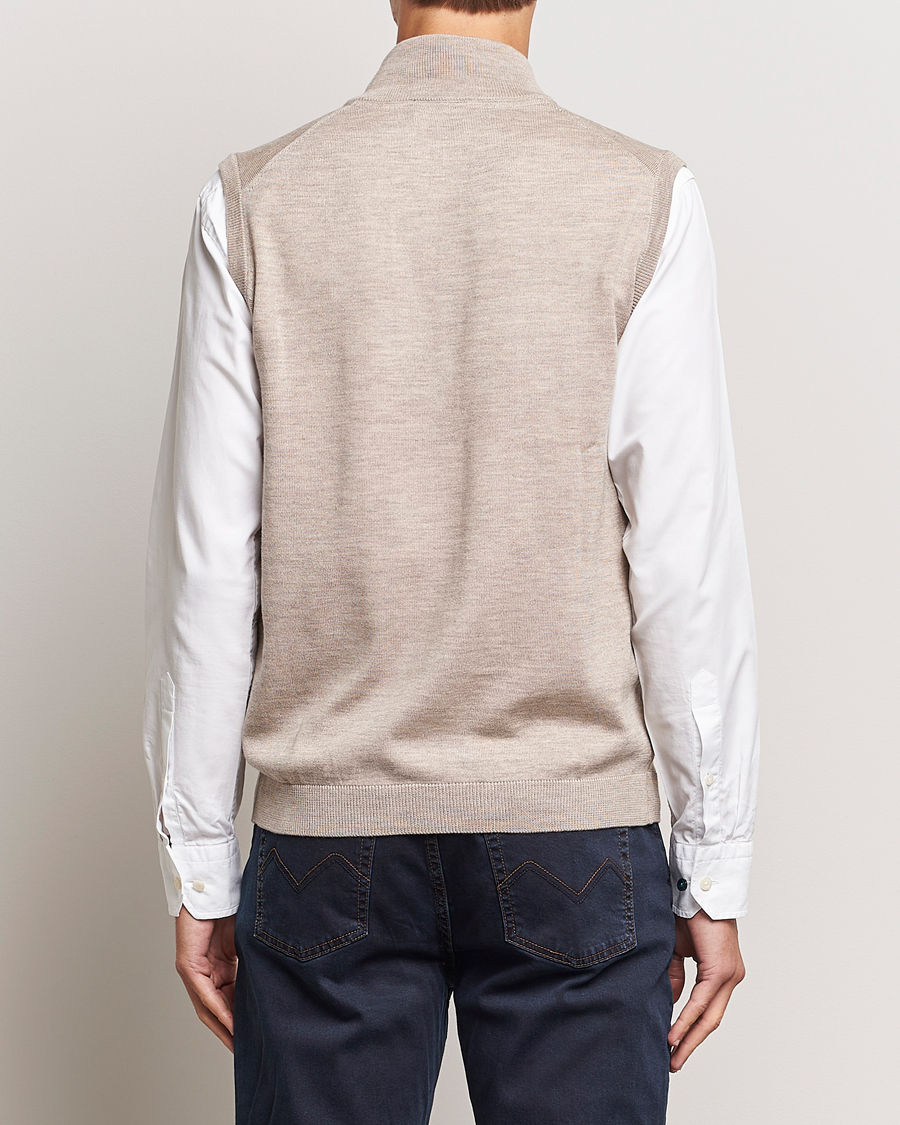 Herr | Tröjor | Morris | Merino Zip Vest Khaki