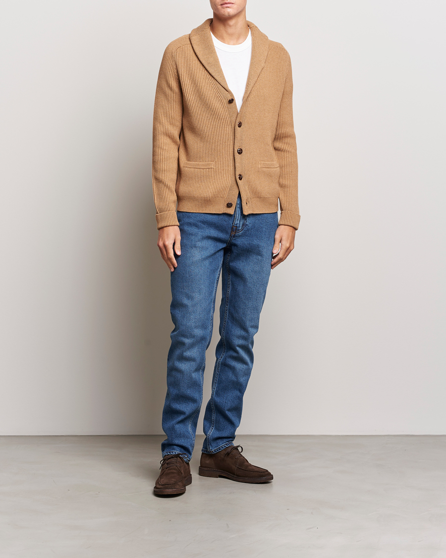 Herr | Tröjor | Morris | Brayden Shawl Cardigan Camel