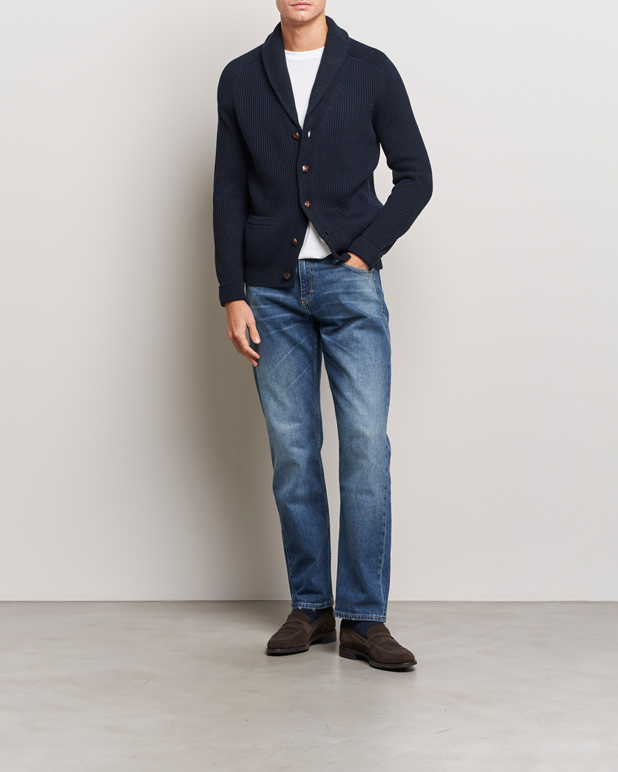 Herr | Tröjor | Morris | Brayden Shawl Cardigan Navy