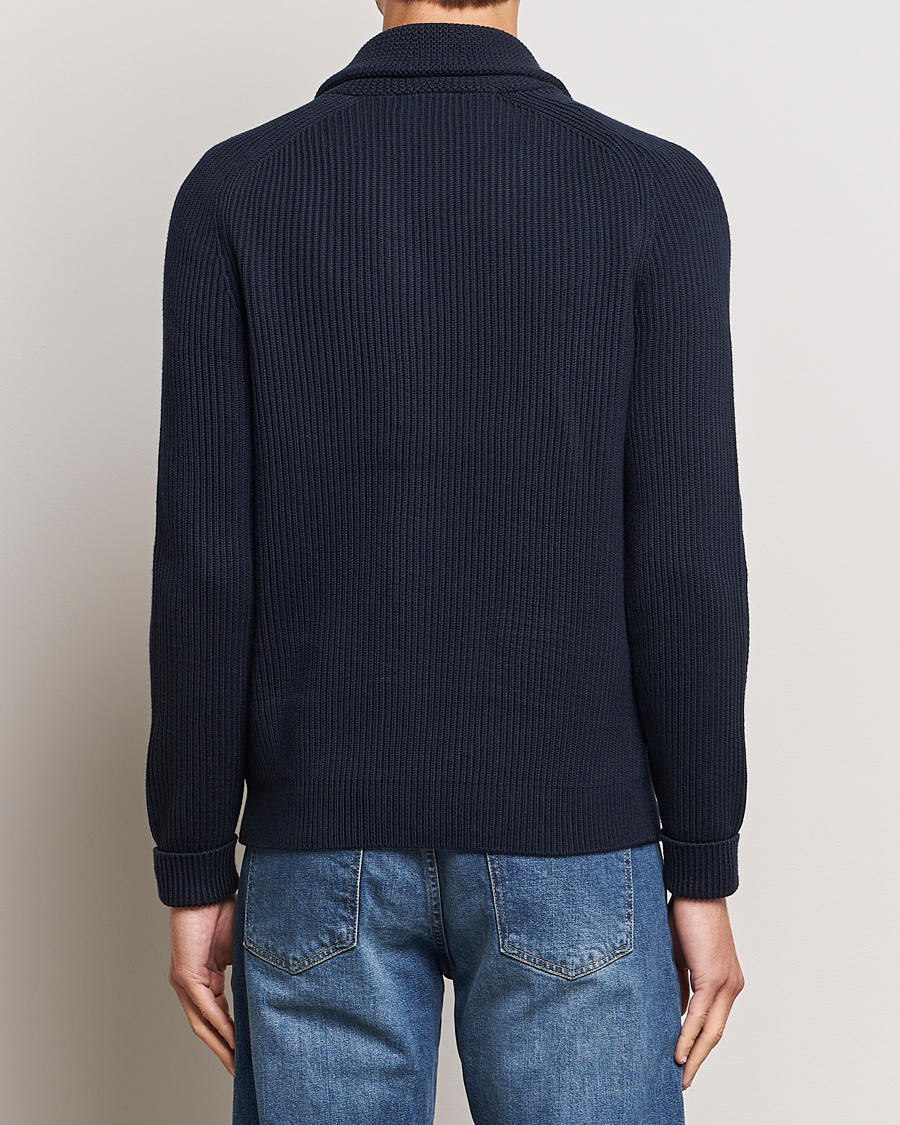Herr | Tröjor | Morris | Brayden Shawl Cardigan Navy