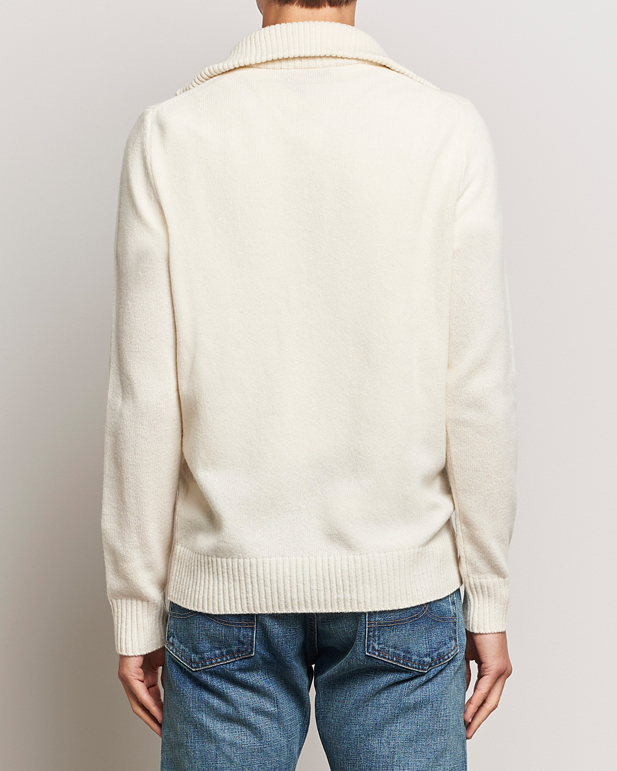 Herr | Tröjor | Morris | Newton Half Zip Off White