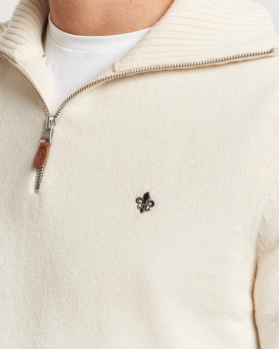 Herr | Tröjor | Morris | Newton Half Zip Off White