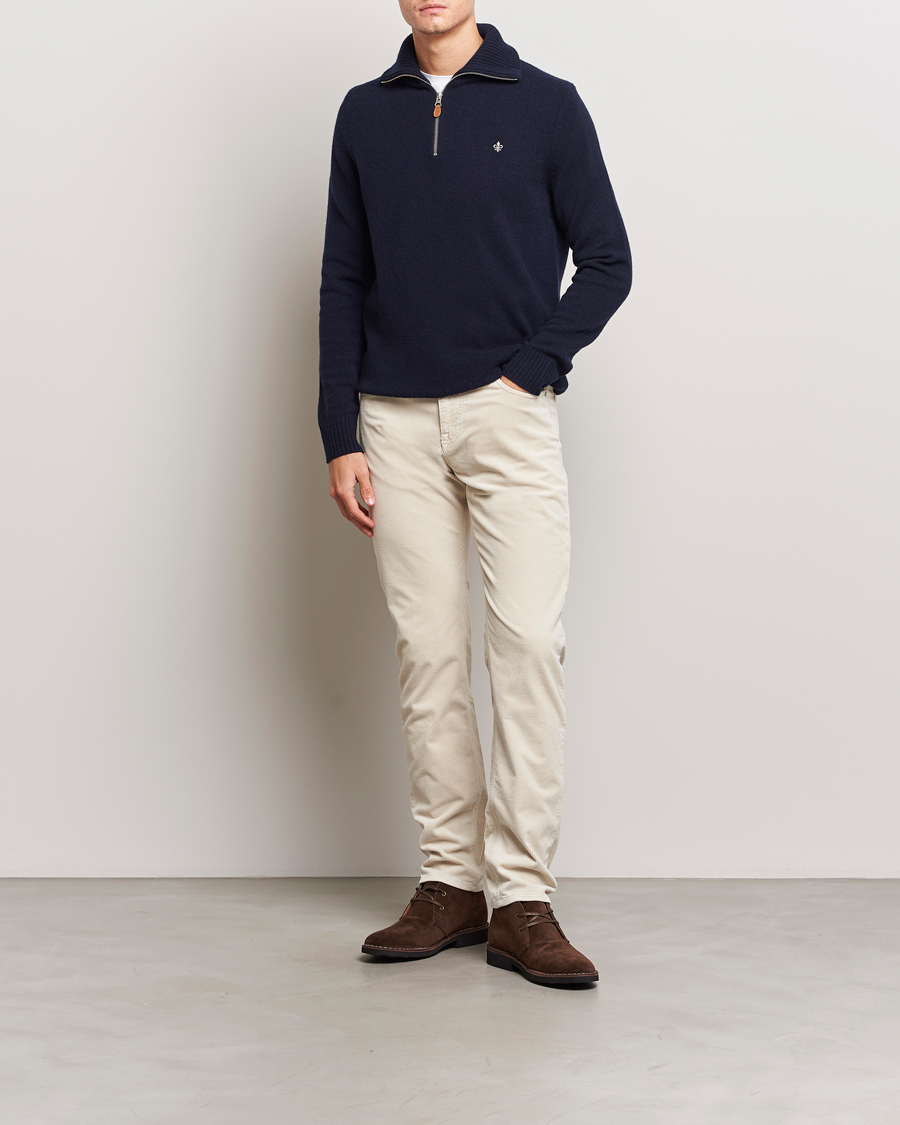 Herr | Tröjor | Morris | Newton Half Zip Navy