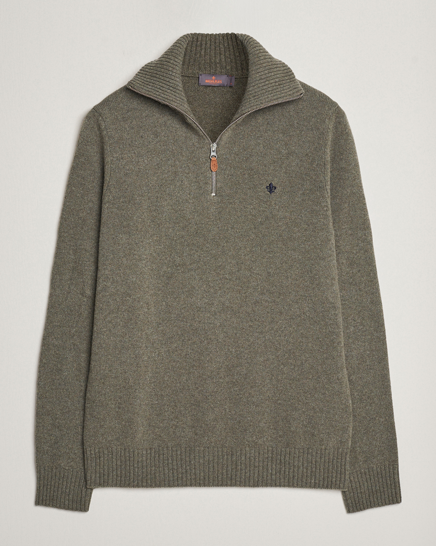 Herr | Tröjor | Morris | Newton Half Zip Olive