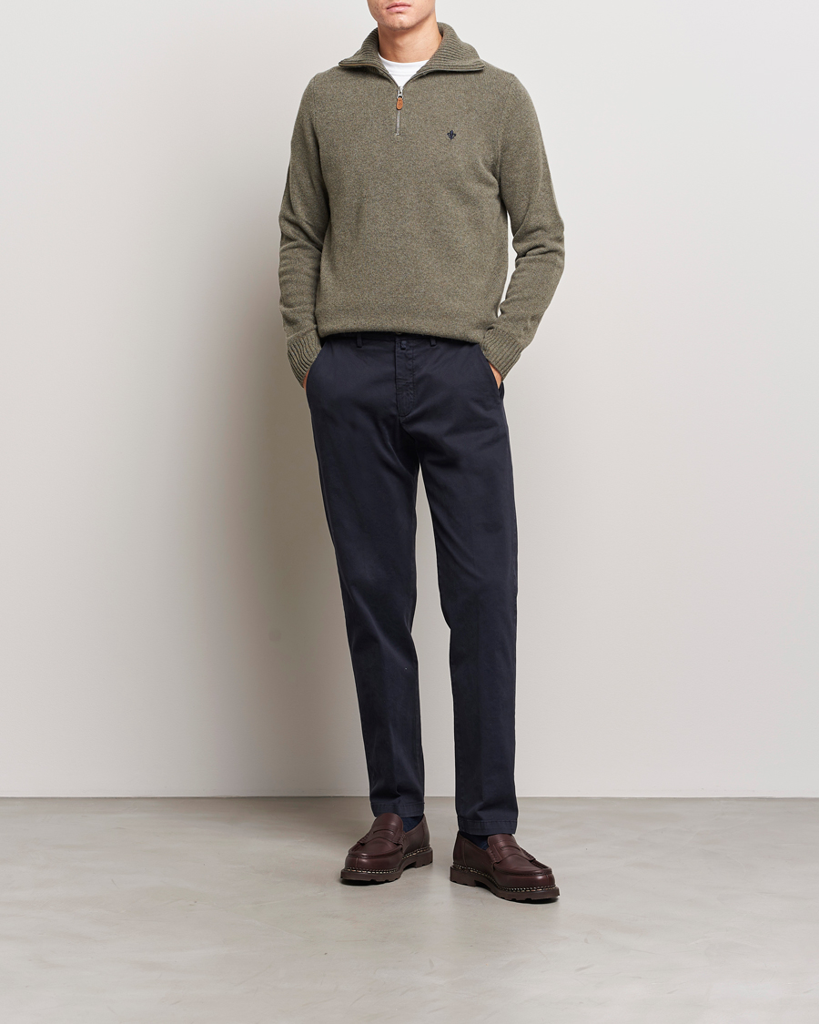 Herr | Tröjor | Morris | Newton Half Zip Olive