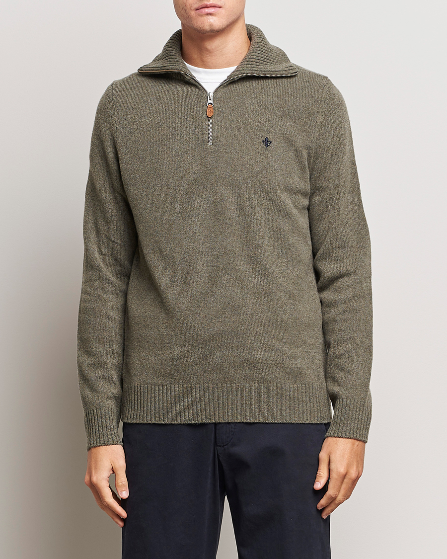Herr | Tröjor | Morris | Newton Half Zip Olive