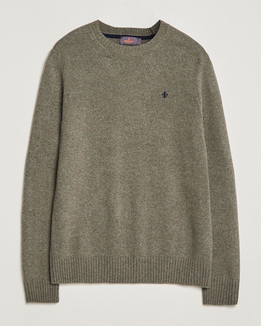 Herr | Tröjor | Morris | Newton Crew Neck Olive