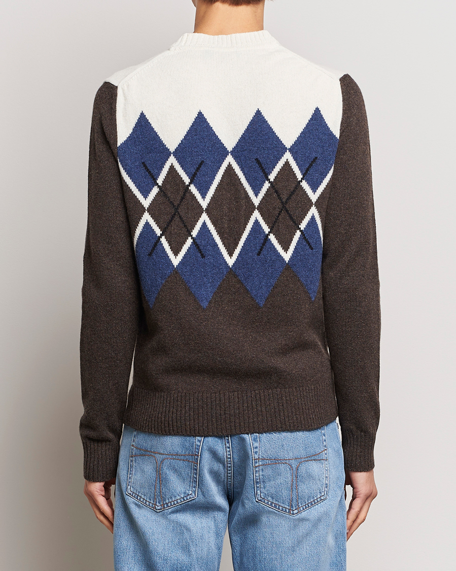 Herr | Tröjor | Morris | Ayle Argyle Crew Neck Brown