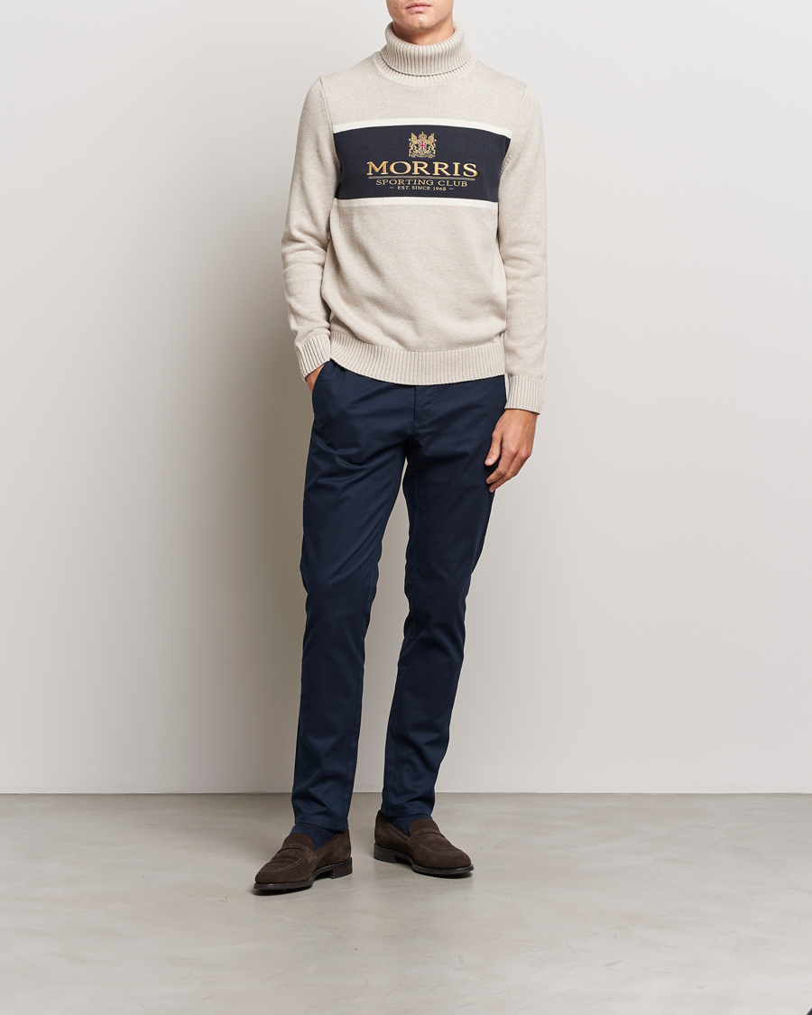 Herr | Tröjor | Morris | Trevor Logo Rollneck Khaki