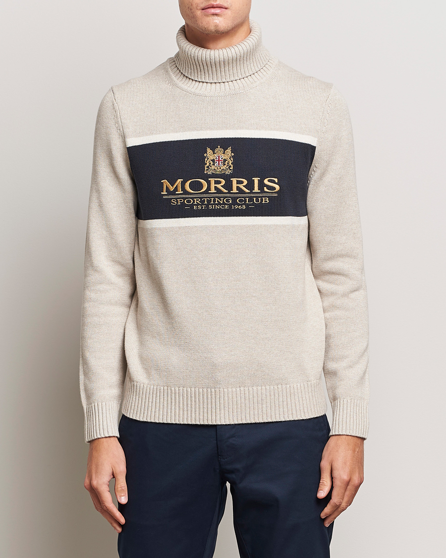Herr | Tröjor | Morris | Trevor Logo Rollneck Khaki