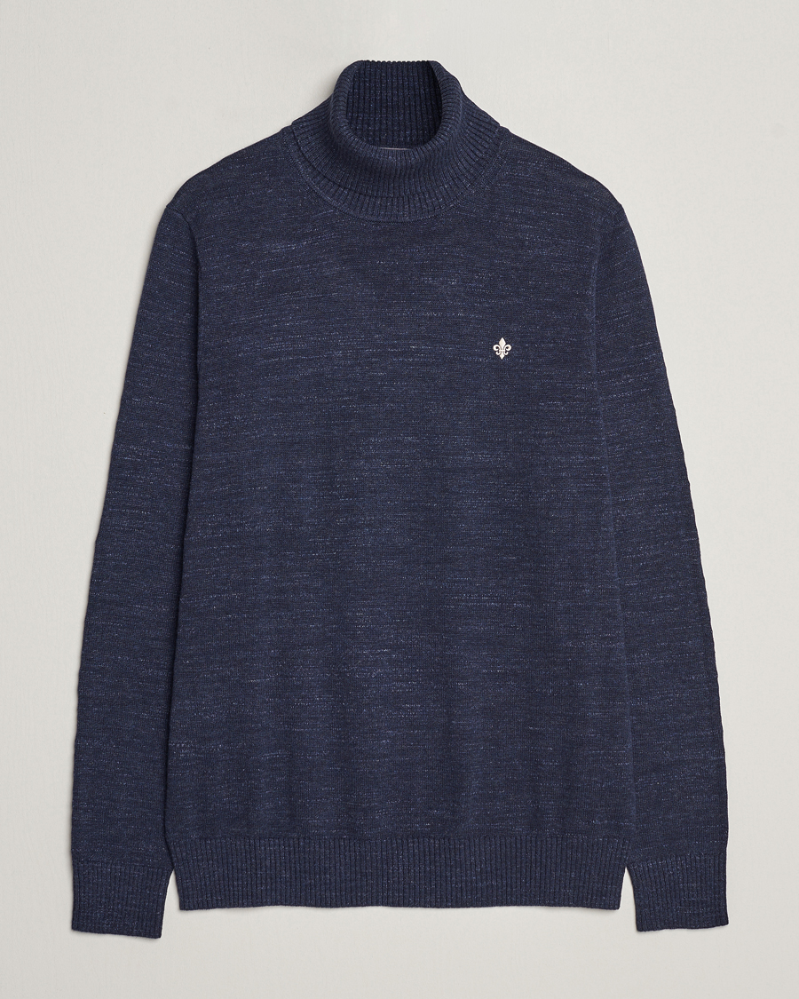 Herr | Tröjor | Morris | Randal Heavy Cotton Rollneck Navy