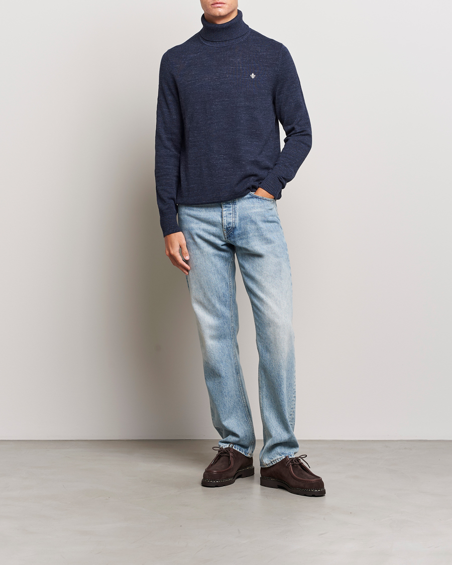 Herr | Tröjor | Morris | Randal Heavy Cotton Rollneck Navy