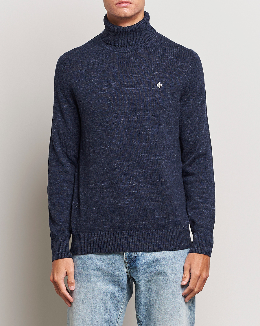 Herr | Tröjor | Morris | Randal Heavy Cotton Rollneck Navy