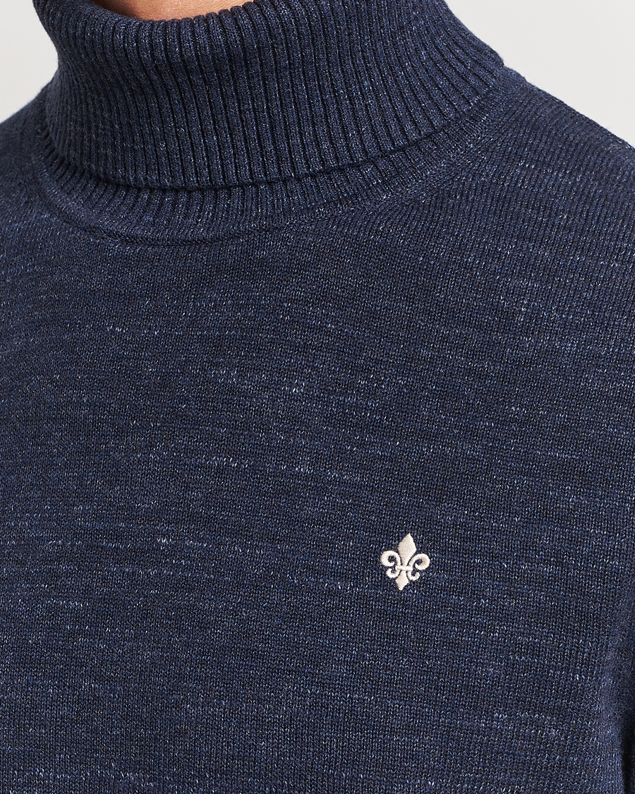 Herr | Tröjor | Morris | Randal Heavy Cotton Rollneck Navy