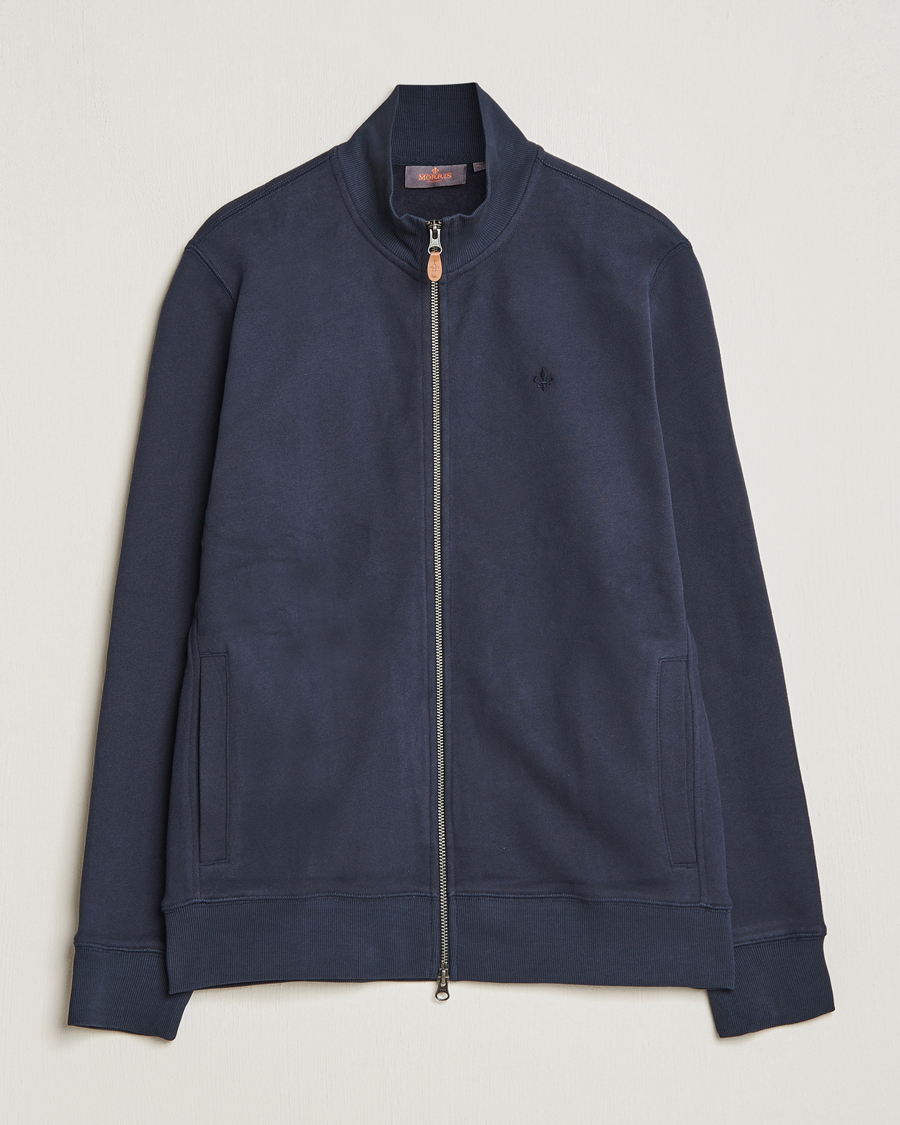 Herr | Tröjor | Morris | Warren Sweat Zip Cardigan Old Blue